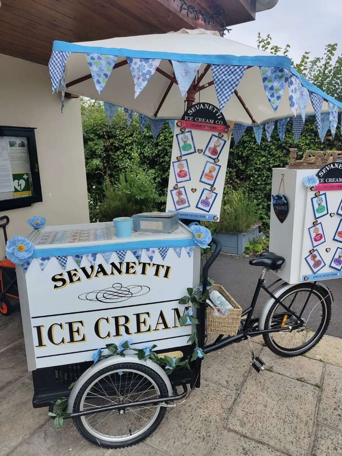 Sevanetti Ice Cream Bikes pale blue decoration sets