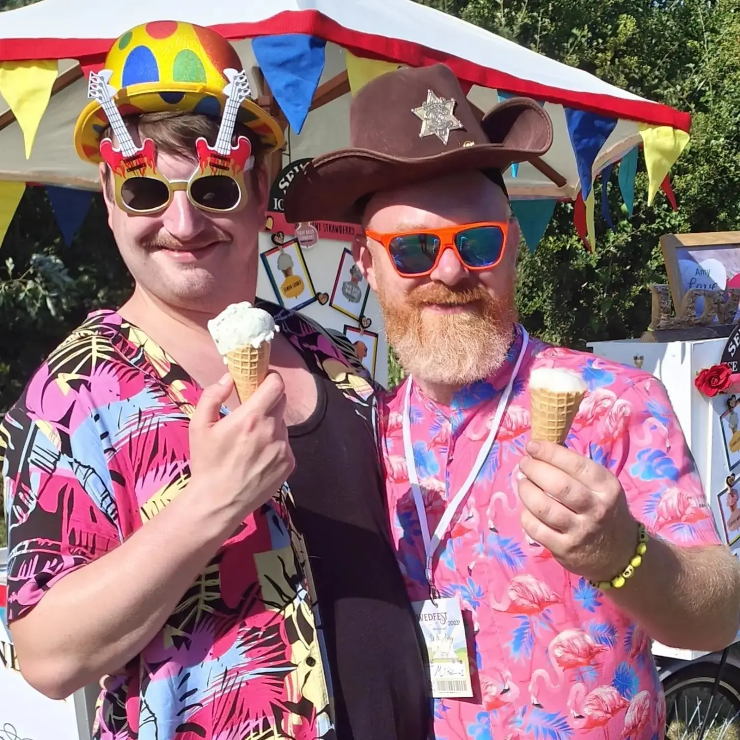 two mans in Sevanetti Ice Cream Bikes festival