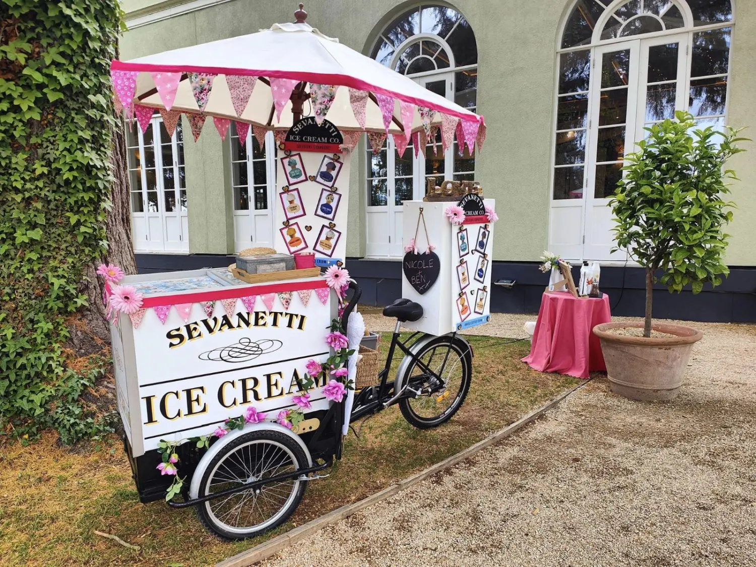 Sevanetti Ice Cream Bikes pink decoration sets