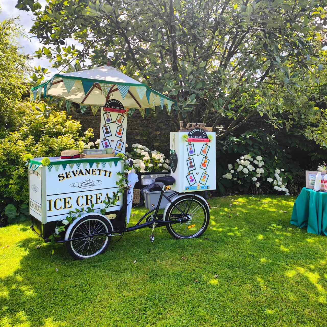 Sevanetti Ice Cream Bikes green color decoration sets