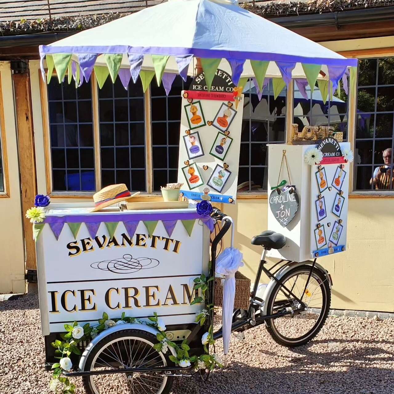 Women eating Sevanetti  Ice Cream Bikes